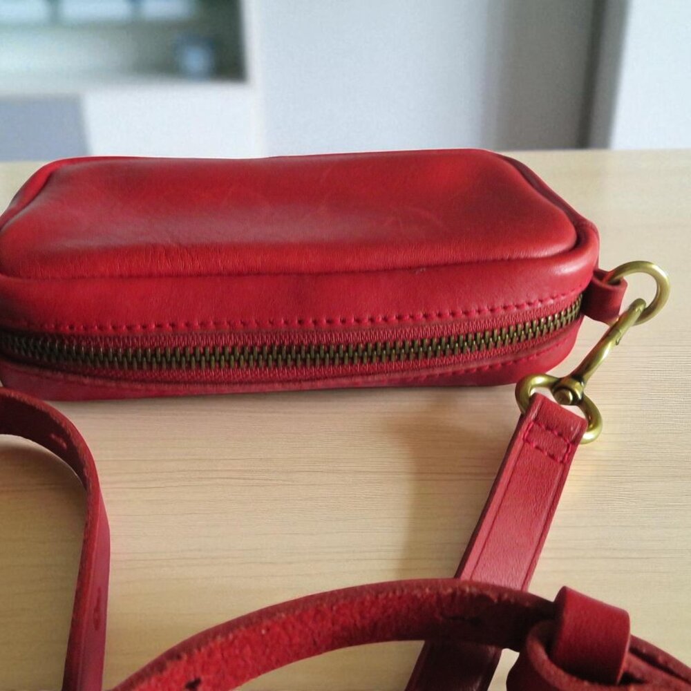 J.Crew - Leather Mini Crossbody Bag (Red) - EUC - Picture 12 of 16